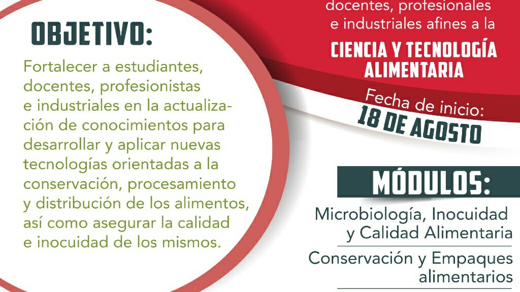 Químico Farmacobiología, sede de Diplomado en Ciencia y Tecnología de los Alimentos