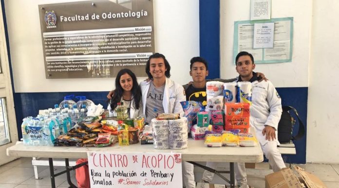 La Facultad de Odontología instala centro de acopio para ayudar a damnificados de Peribán