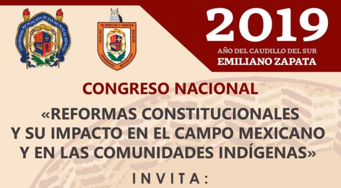 Congreso de Derecho Agrario en la Facultad de Derecho de la UMSNH