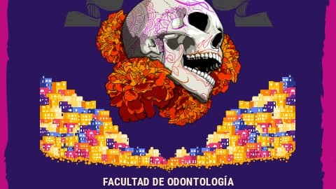 Celebran la Noche de Muertos en la Facultad de Odontología, entre ofrendas y tapetes