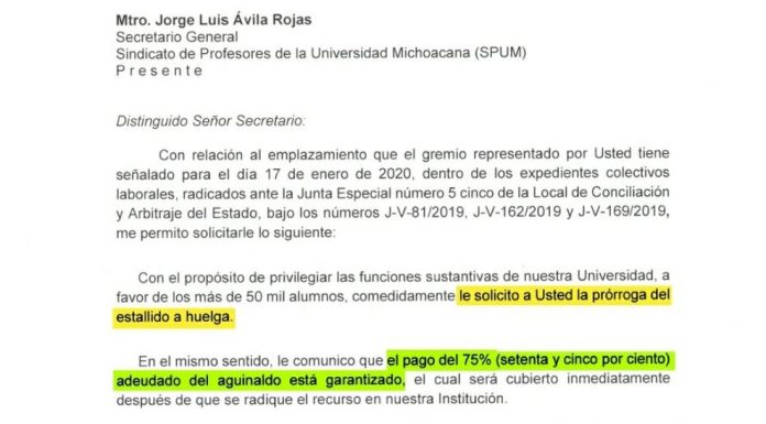 A la espera de los Recursos extraordinarios del Gobierno del Estado para el pago de aguinaldo pendiente en la UMSNH