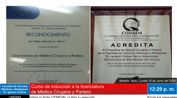 Concluyó la Facultad de Medicina de la UMSNH sus cursos de inducción y pruebas psicométricas
