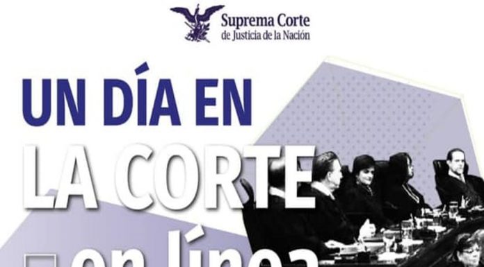 “Un día en la corte en línea” participan alumnos de la Facultad de Derecho de la UMSNH “Un día en la corte en línea” participan alumnos de la Facultad de Derecho de la UMSNH Evento organizado por el Centro de Estudios Constitucionales de la Suprema Corte de Justicia de la nación y la casa de la cultura jurídica “Felipe Tena Ramírez”