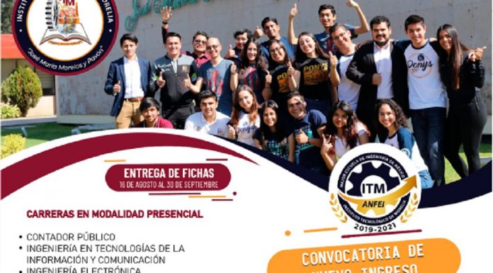 Mantiene el ITM su convocatoria de Nuevo Ingreso al ciclo 2022-2022