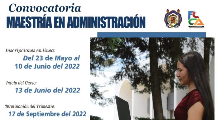 Por cerrar la Convocatoria a la Maestría en Administración de la FCCA – UMSNH