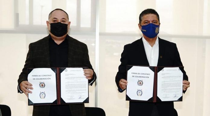 Destraban pagos de jubilaciones del IMSS el STUMICH y la UMSNH Armando Rangel Díaz, Secretario General del Sindicato de Trabajadores de la Universidad Michoacana y el Rector de la Universidad Michoacana de San Nicolás de Hidslgo, Dr. Raúl Cárdenas Navarro.