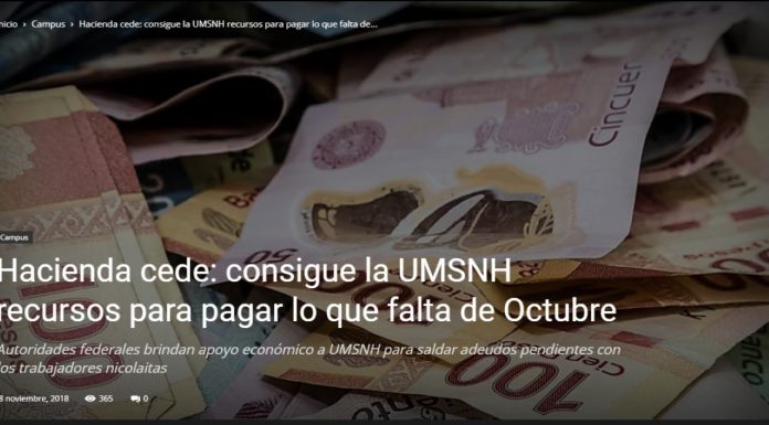Del déficit a la estabilidad financiera y gobernabilidad universitaria en la UMSNH La crisis de pago de salarios en 2018 en la UMSNH