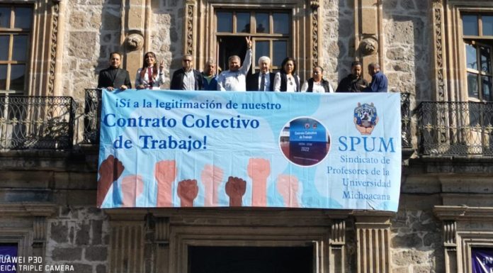 SPUM, arranca campaña pública sobre el proceso de legitimación de su contrato colectivo de trabajo SPUM en campaña informativa para el proceso de legitimación de su contrato colectivo de trabajo con la Universidad Michoacana