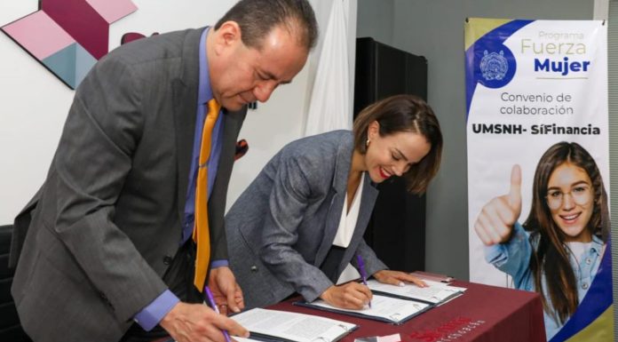 Alianza Estratégica: UMSNH y Sí Financia Impulsan a Emprendedoras El representante de la UMSNH, Carrera Castillo expresó su deseo porque se aterricen los proyectos e beneficio de las mujeres michoacanas.