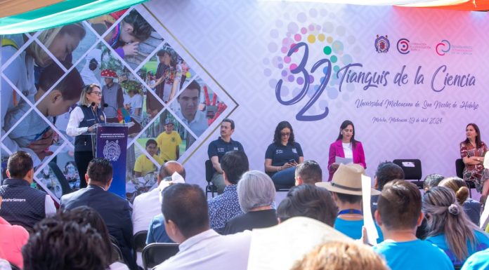 UMSNH Amplía Compromiso con la Ciencia y Tecnología: Inauguran Tianguis de la Ciencia La rectora Yarabí Ávila habla en la inauguración del 32° Tianguis de la Ciencia en la UMSNH, marcando un nuevo capítulo para la ciencia y tecnología en Morelia.