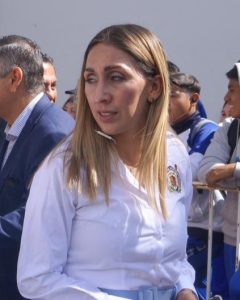 Rubí Rangel Reyes, coordinadora de Proyectos Transversales y Responsabilidad Social Institucional de la UMSNH, durante la presentación de la ExpOrienta 2026 en Ciudad Universitaria.