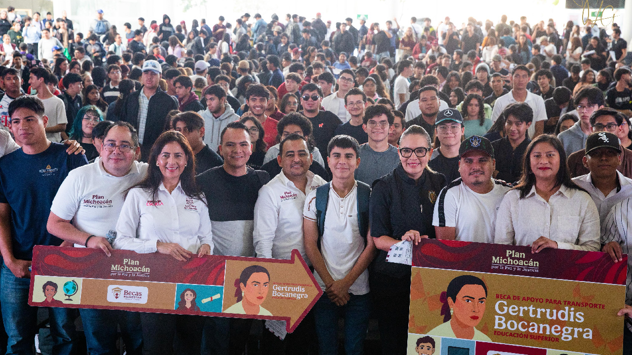 La Beca Gertrudis Bocanegra contempla apoyo económico bimestral para transporte de estudiantes de nivel superior en Michoacán.