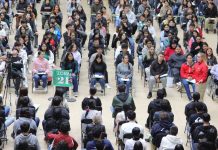 UMSNH cerrará segunda convocatoria de ingreso el 15 de julio Aspirantes convocados en los auditorios de la institución reciben las directrices operativas referentes a los tiempos y criterios técnicos de la prueba diagnóstica.
