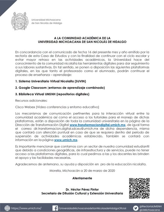 En marzo del 2020 la UMSNH se preparaba sin saberlo a dos años de inactividad presencial por el coronavirus En marzo del 2020 la UMSNH se preparaba sin saberlo a dos años de inactividad presencial por el coronavirus