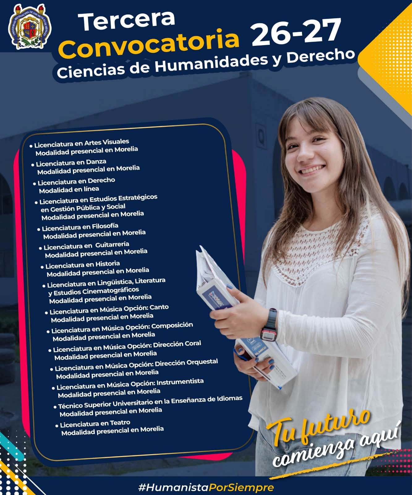 Tercera Convocatoria de la UMSNH: Area de Ciencias de Humanidades y Derecho Tercera Convocatoria de la UMSNH: Area de Ciencias de Humanidades y Derecho