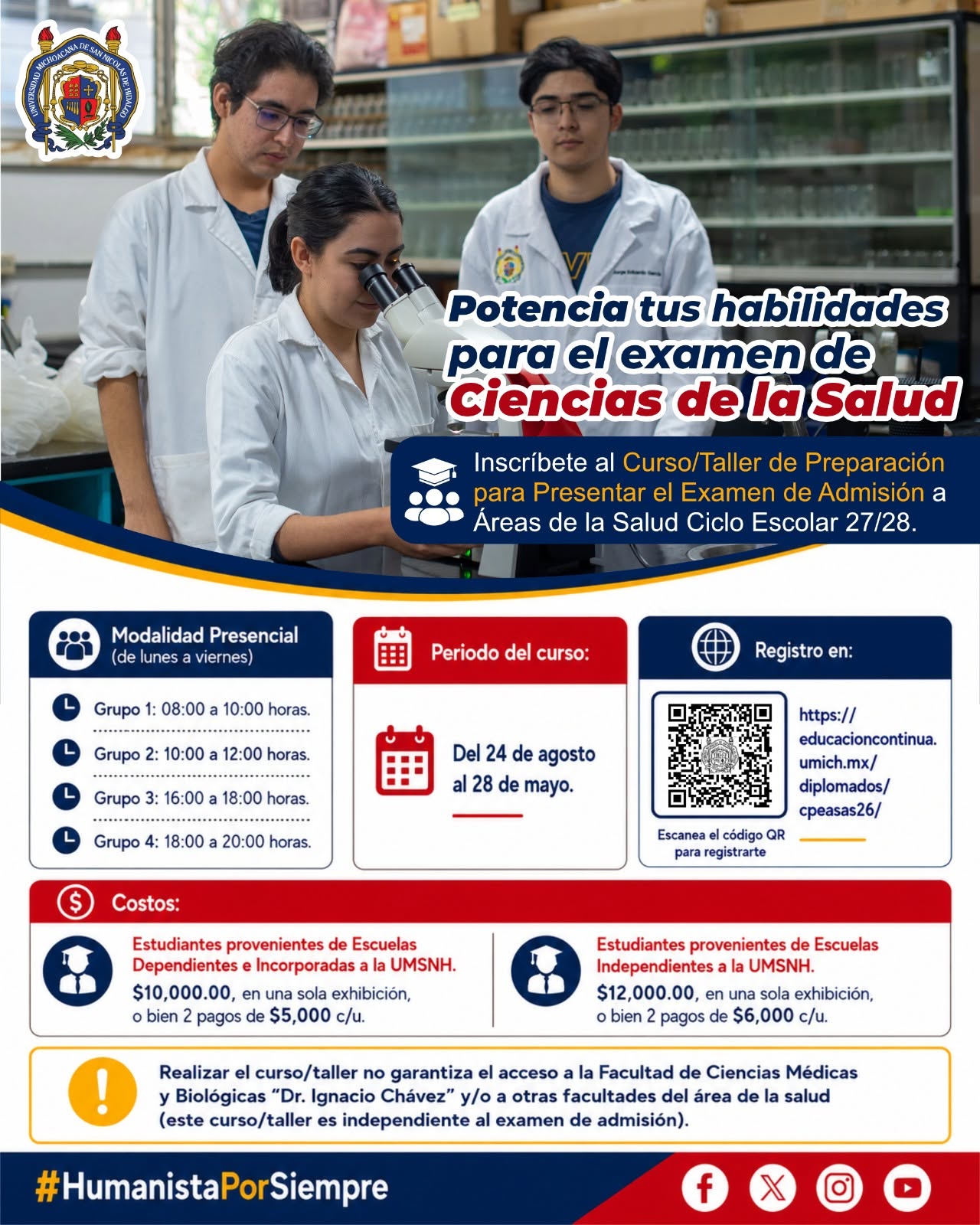 La capacitación presencial iniciará en agosto y ofrecerá cuatro diferentes opciones de horario para todos los alumnos interesados en registrarse. La capacitación presencial iniciará en agosto y ofrecerá cuatro diferentes opciones de horario para todos los alumnos interesados en registrarse.