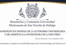Máximo órgano de la UMSNH rechaza injerencias en vida universitaria Desplegado en defensa de la autonomía de la UMSNH
