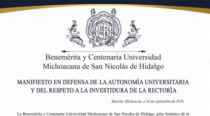 Máximo órgano de la UMSNH rechaza injerencias en vida universitaria Desplegado en defensa de la autonomía de la UMSNH