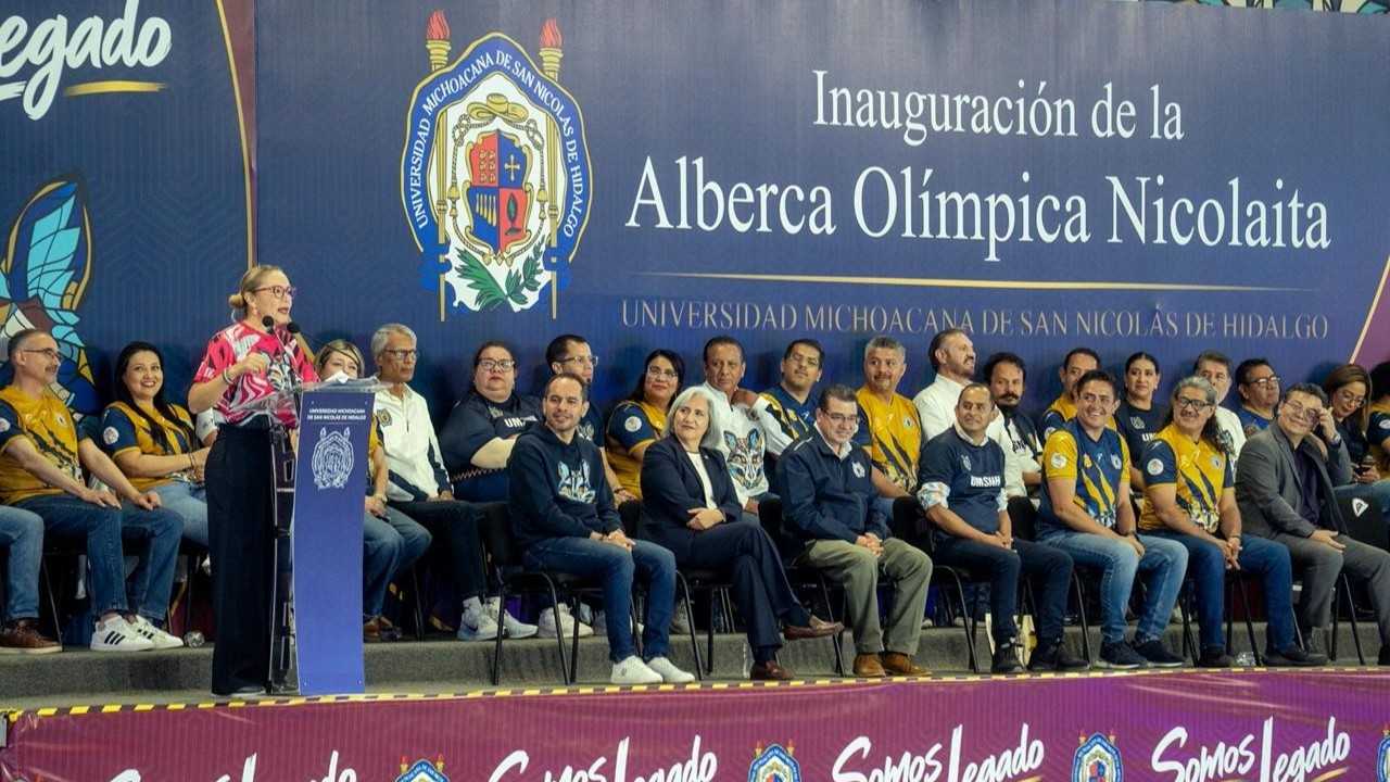 Discurso de la rectora de la UMSNH durante el acto protocolario que marcó el inicio de operaciones del recinto deportivo de 142 MDP. Discurso de la rectora de la UMSNH durante el acto protocolario que marcó el inicio de operaciones del recinto deportivo de 142 MDP.