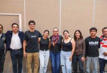 Impulsan participación democrática de deportistas en próxima elección de UMSNH La rectora Yarabí Ávila González acompañada por entrenadores y atletas destacados de los representativos nicolaitas.